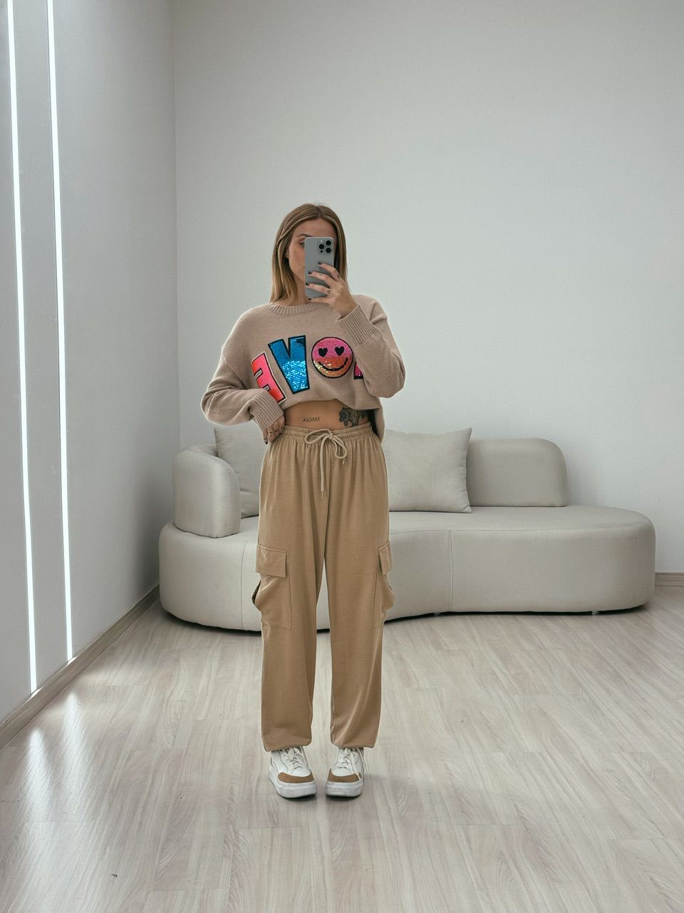 TRICOT LOVE BORDADO NUDE - 0050330049 - CAROLLA FERRARO