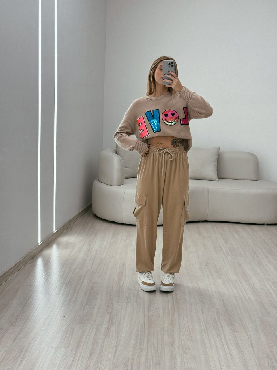 TRICOT LOVE BORDADO NUDE