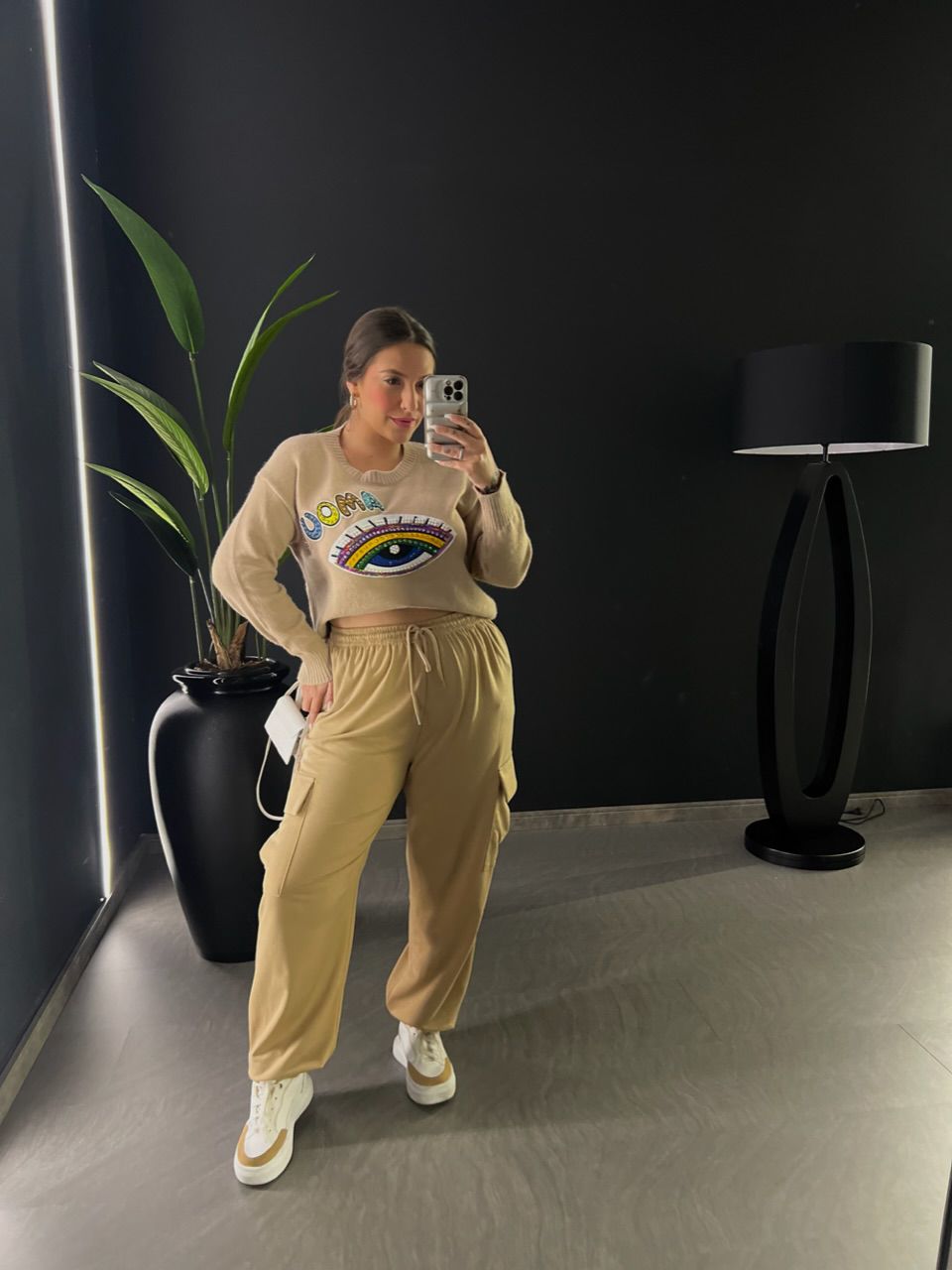 TRICOT OLHO BORDADO NUDE