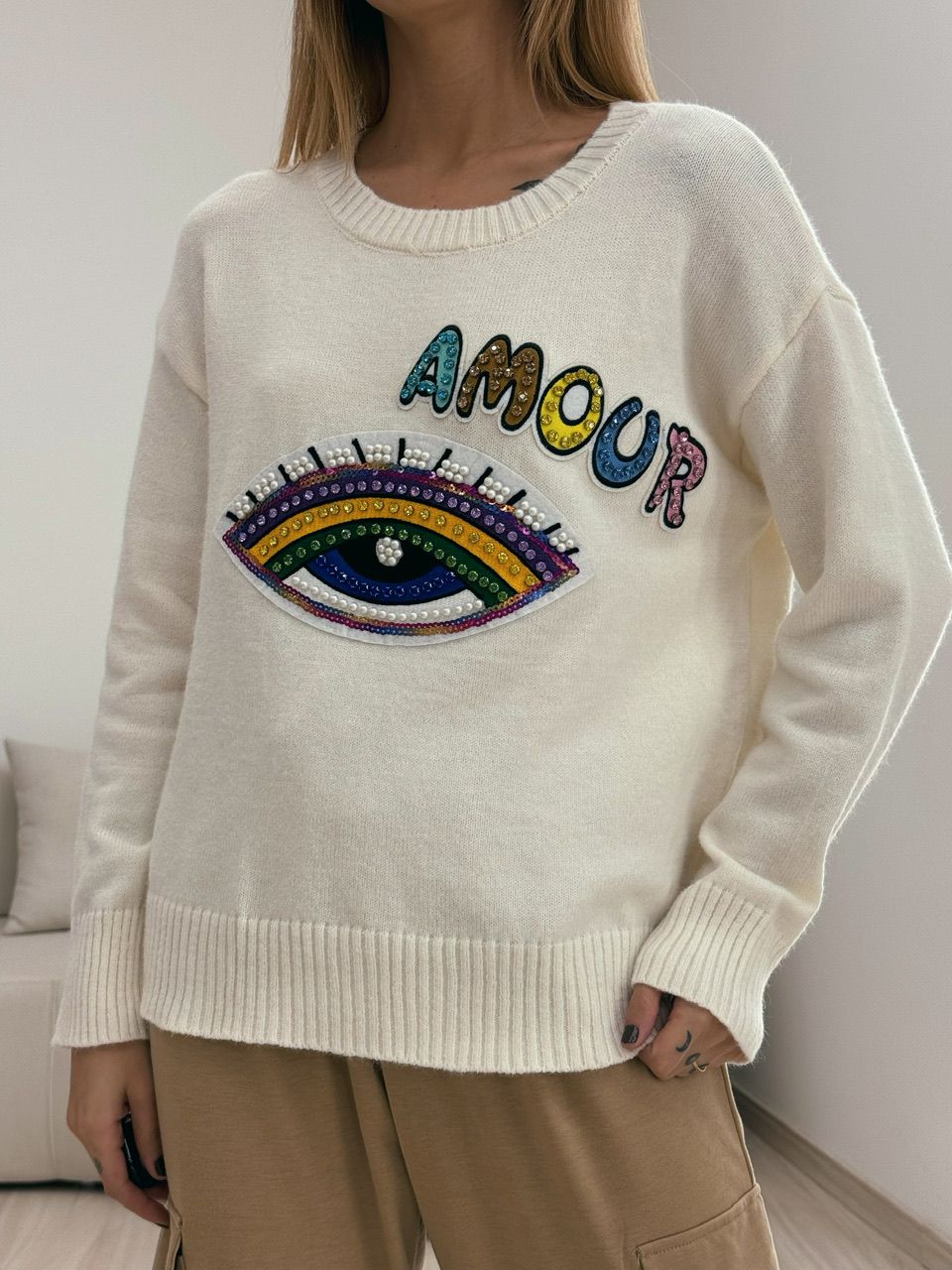 TRICOT OLHO BORDADO OFF