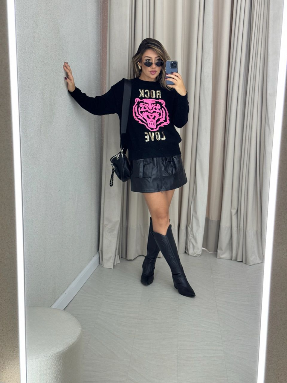 TRICOT TIGRE LOVE PRETO