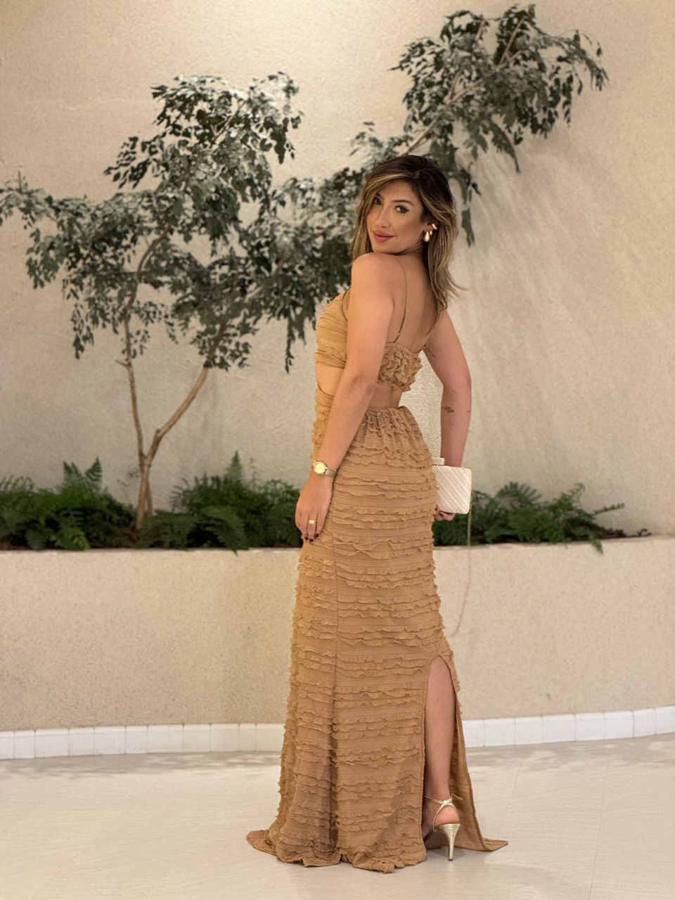 VESTIDO MAYA COSTAS ABERTA NUDE
