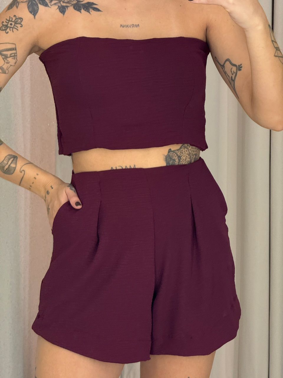 TRIJUNTO JOANA SHORT VINHO