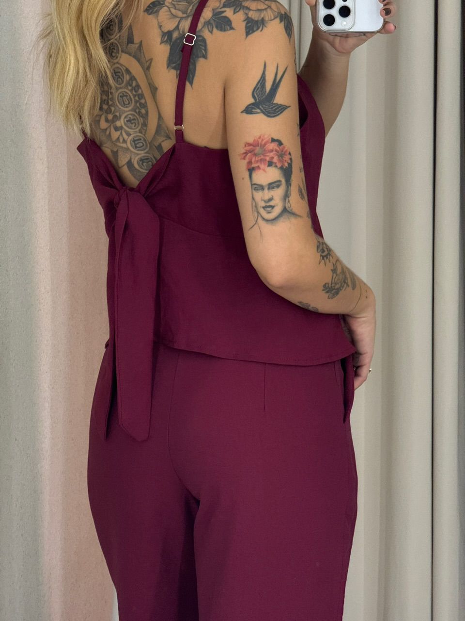 CONJUNTO LAUANA CALÇA VINHO