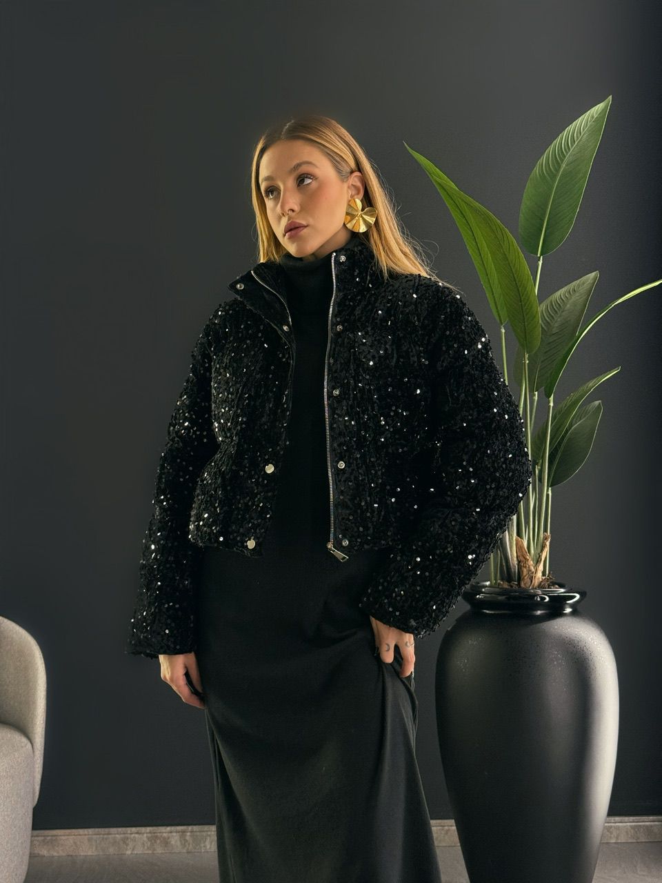 PUFFER ANA FLAVIA PAETÊ PRETO