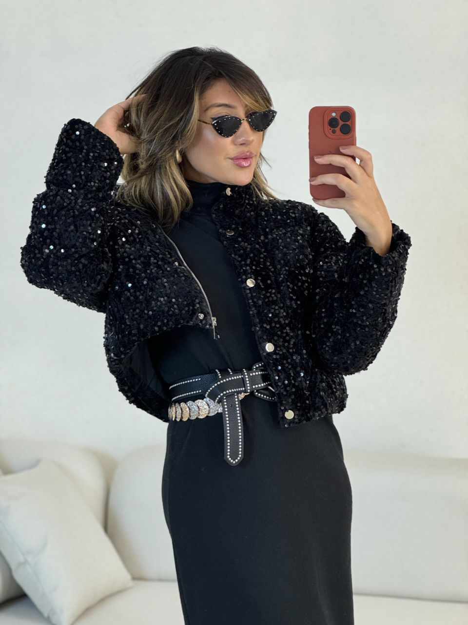 PUFFER ANA FLAVIA PAETÊ PRETO