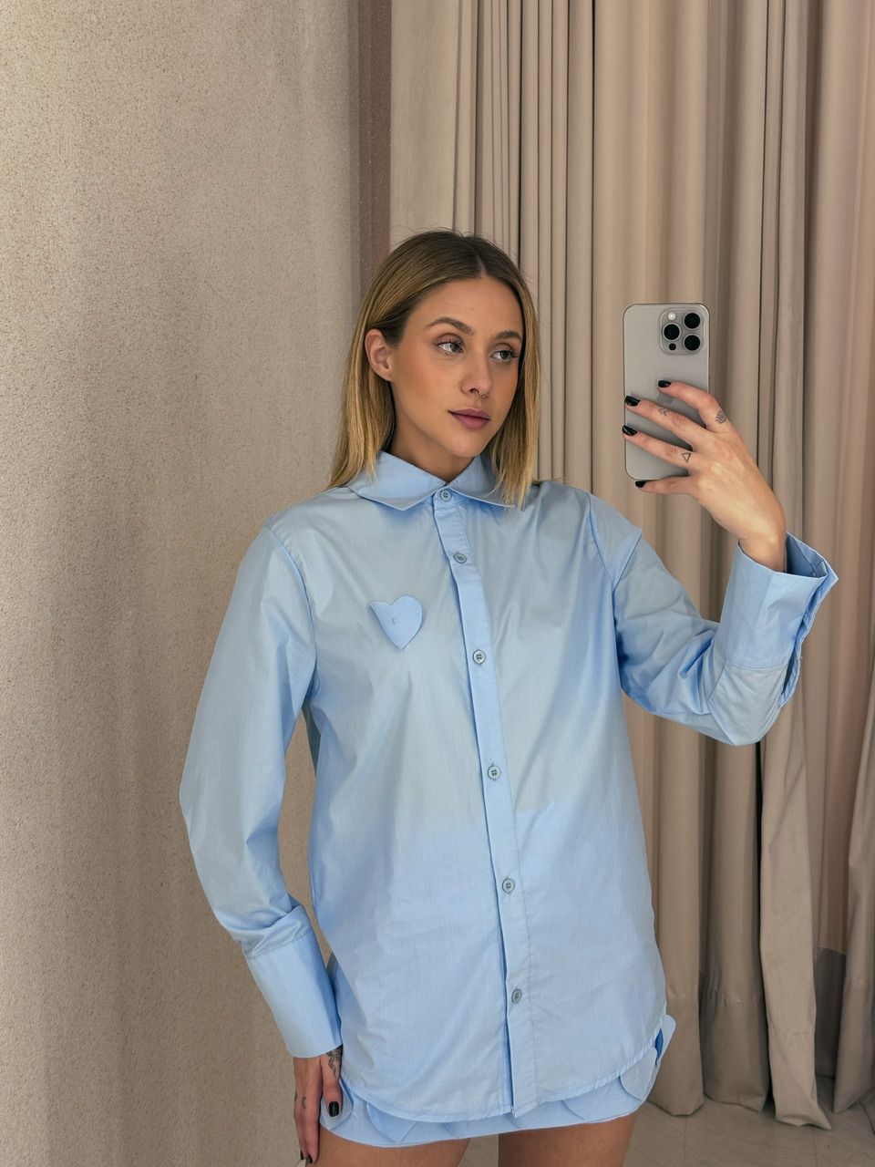 CONJUNTO CINTIA CORAÇÕES AZUL