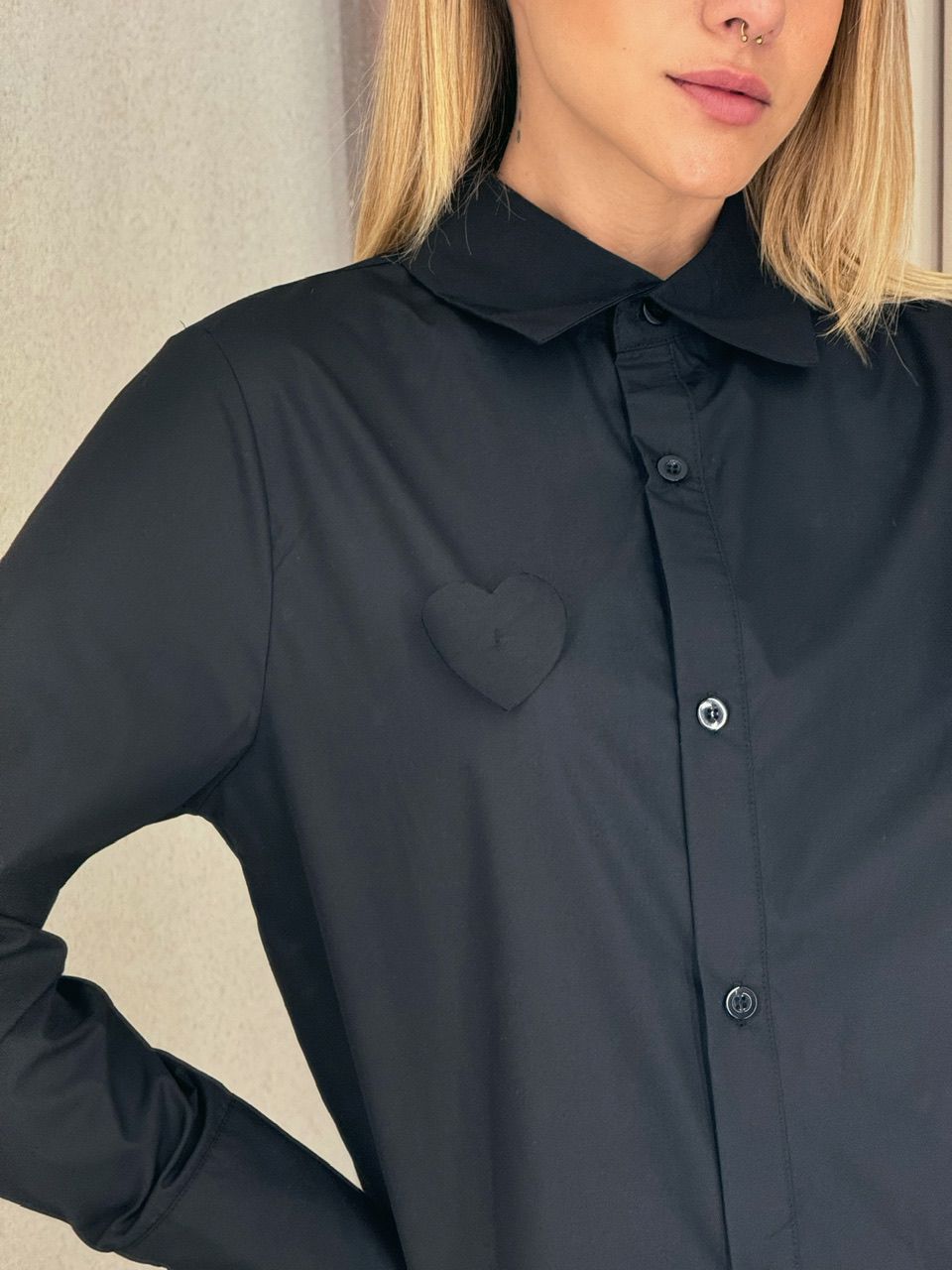 CONJUNTO CINTIA CORAÇÕES PRETO