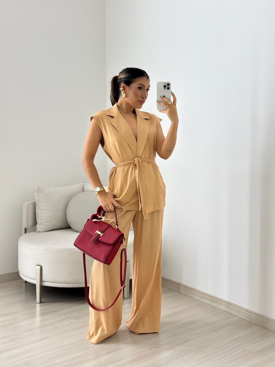 CONJUNTO STELA CALÇA NUDE