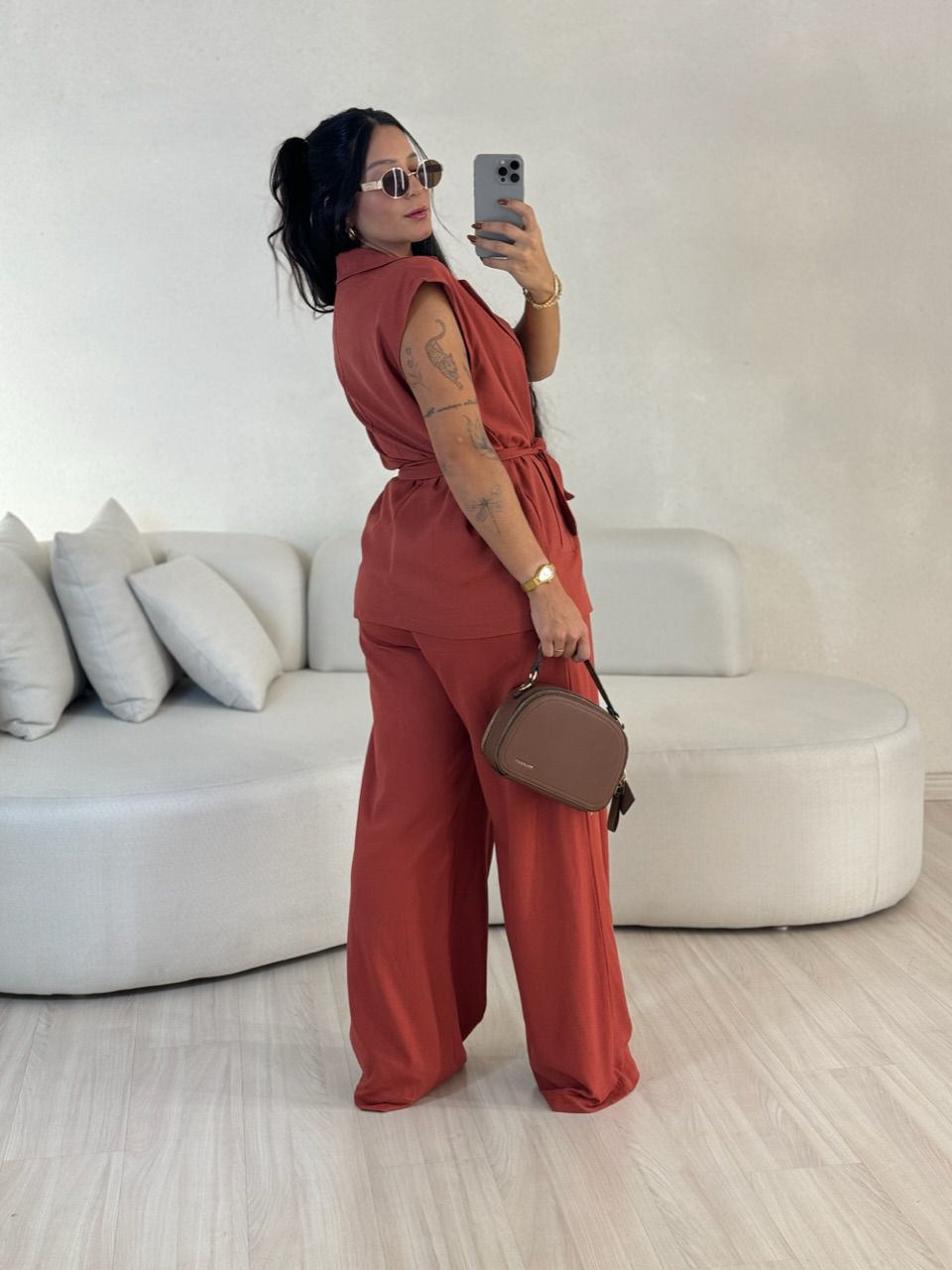 CONJUNTO STELA CALÇA TERRACOTA 