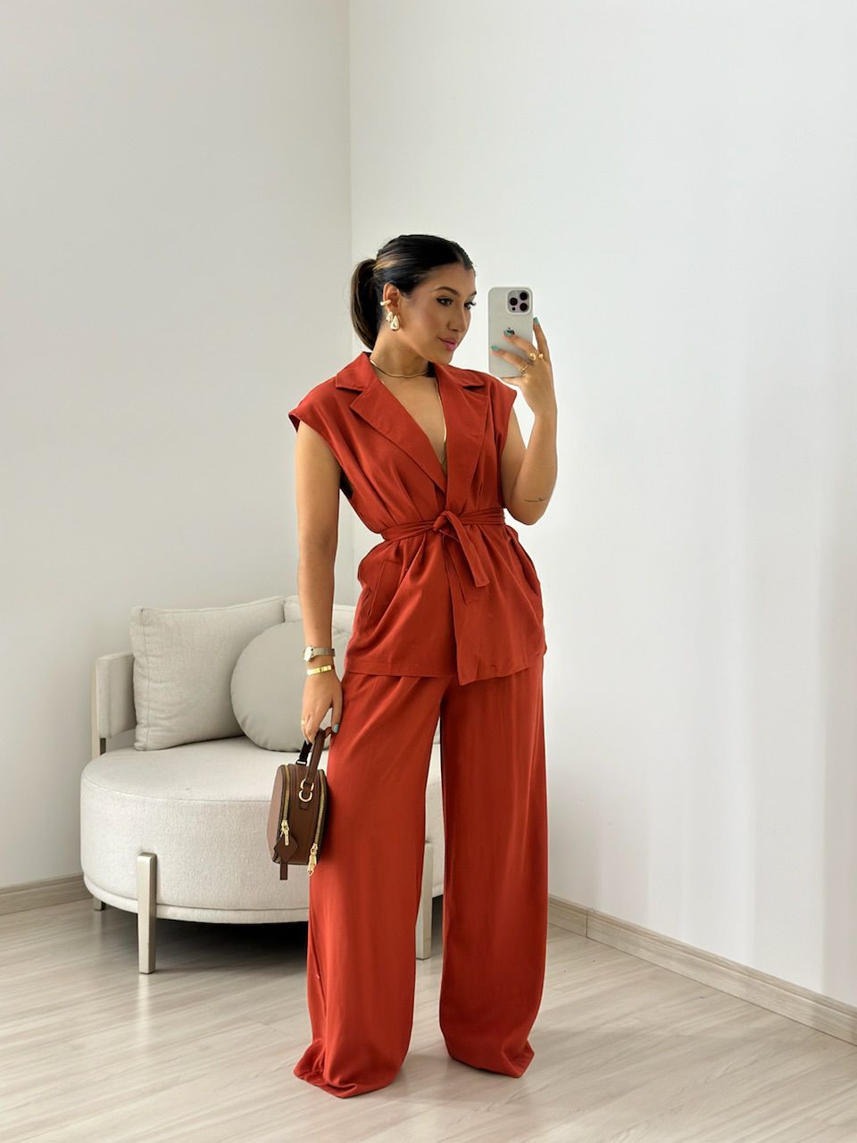 CONJUNTO STELA CALÇA TERRACOTA 