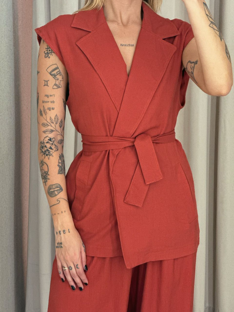 CONJUNTO STELA CALÇA TERRACOTA 