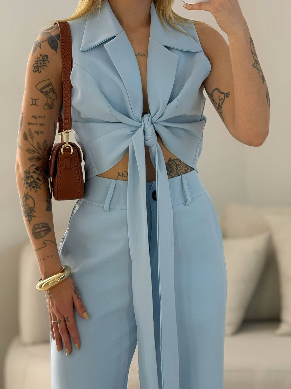 CONJUNTO ELÔ COLETE AZUL