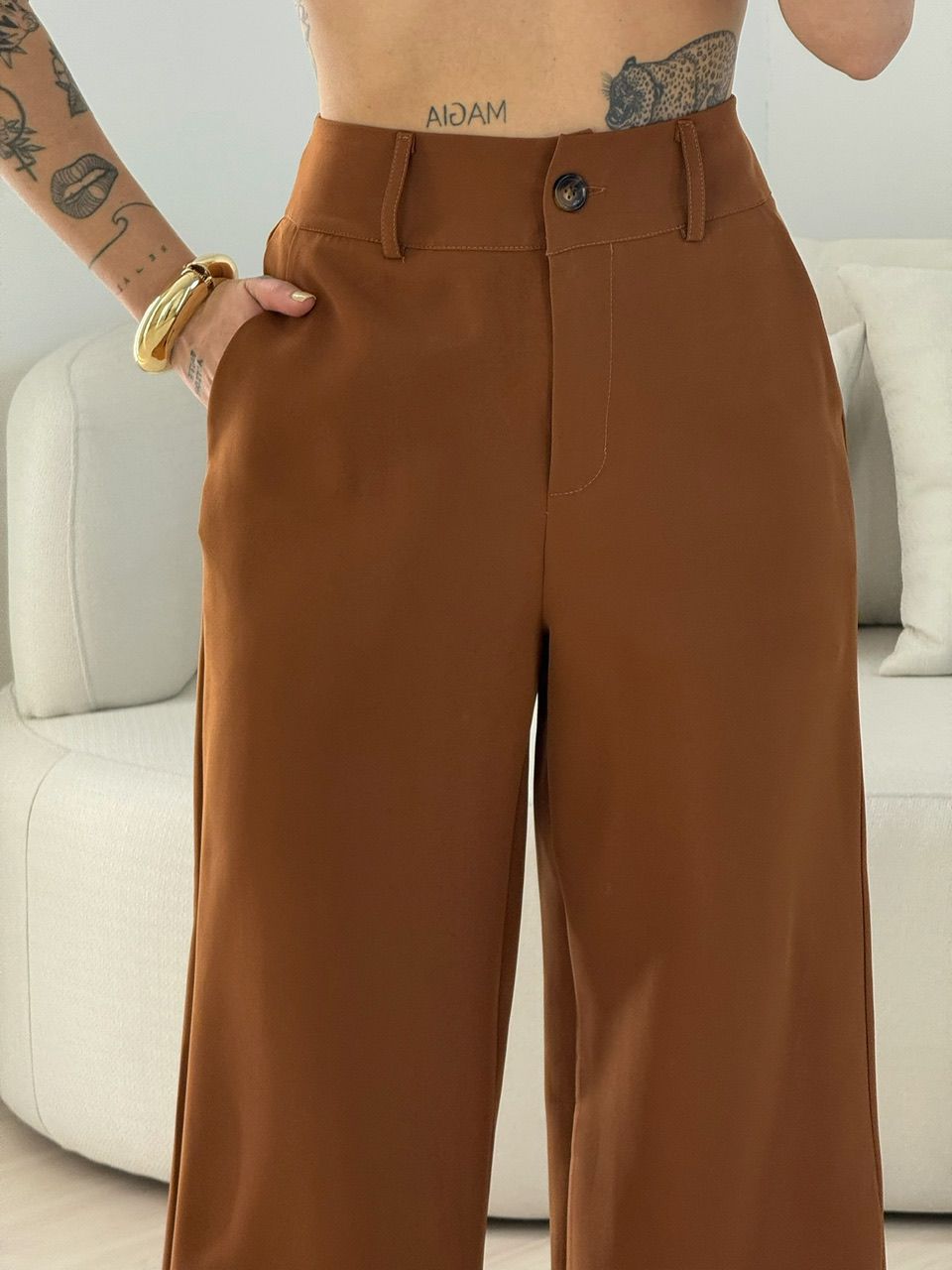 CONJUNTO ELÔ COLETE CARAMELO