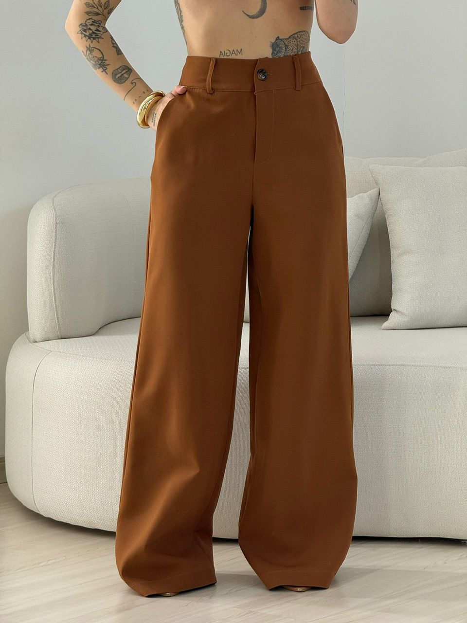 CONJUNTO ELÔ COLETE CARAMELO