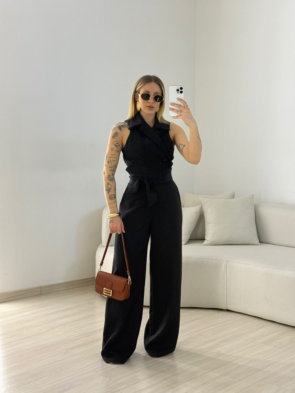 CONJUNTO ELÔ COLETE PRETO - 0068320032 - CAROLLA FERRARO