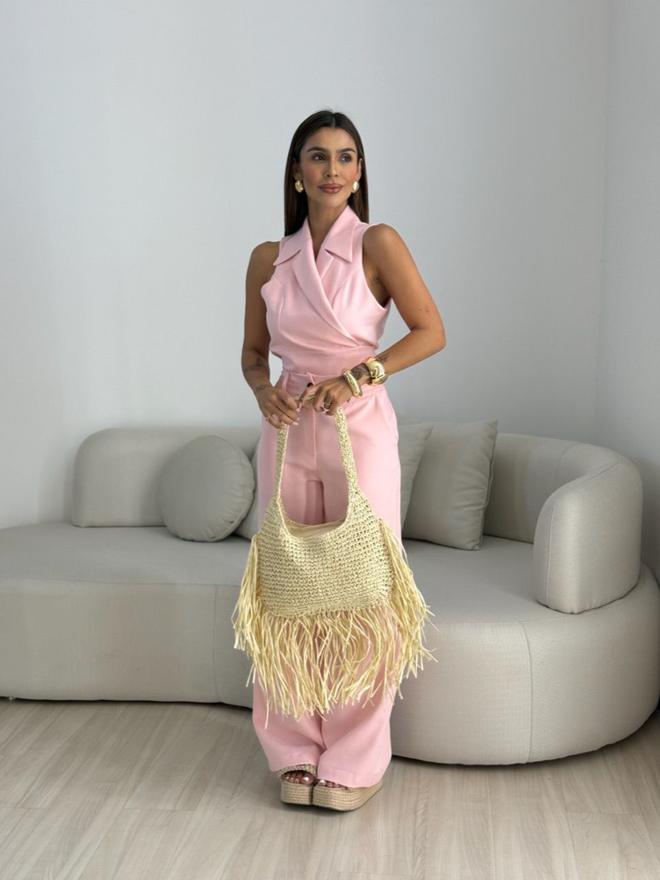 CONJUNTO ELÔ COLETE ROSA