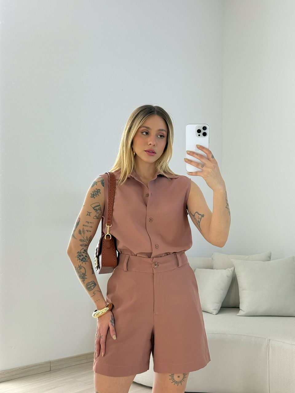 CONJUNTO MAÍRA SHORT CAPUCCINO