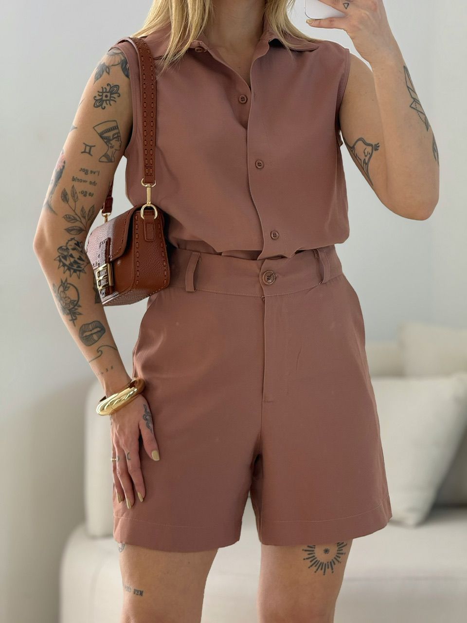 CONJUNTO MAÍRA SHORT CAPUCCINO