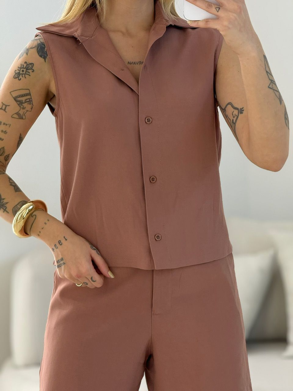CONJUNTO MAÍRA SHORT CAPUCCINO