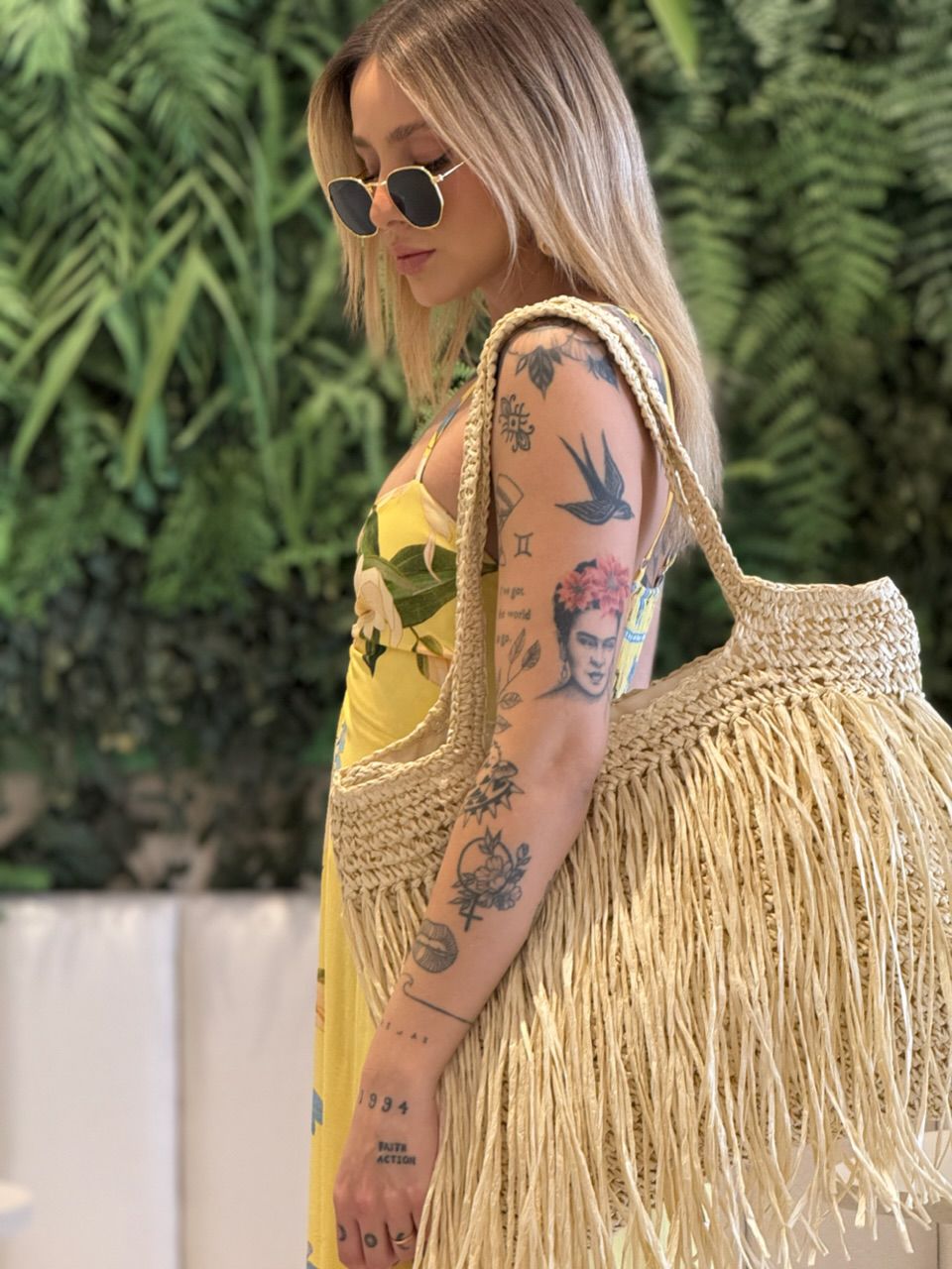 VESTIDO ANA CLAUDIA ESTAMPADO AMARELO