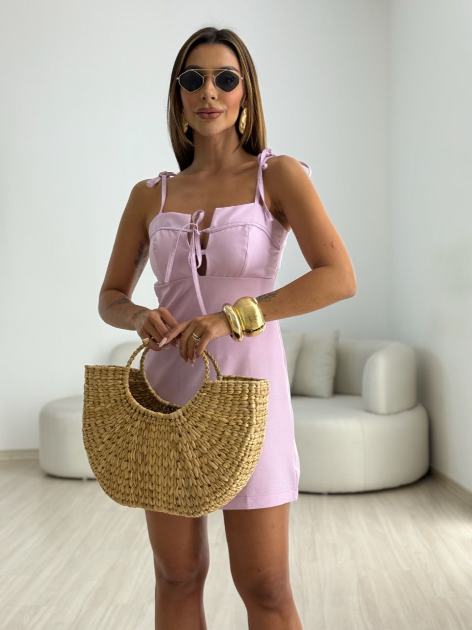 VESTIDO LUMA ALÇA LILAS