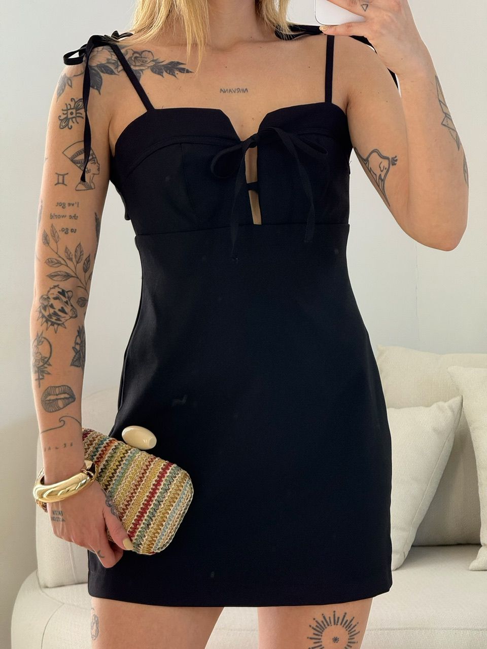 VESTIDO LUMA ALÇA preto