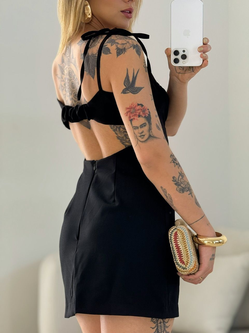 VESTIDO LUMA ALÇA preto