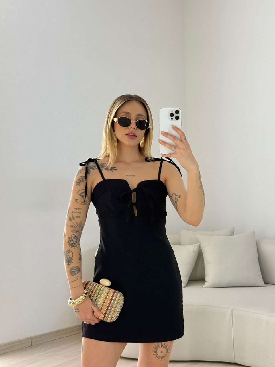 VESTIDO LUMA ALÇA preto - 0068350032 - CAROLLA FERRARO