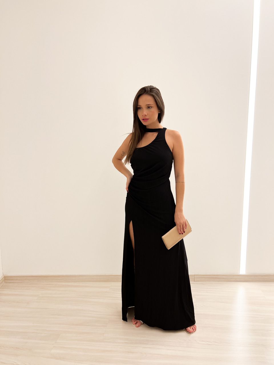 VESTIDO LUCIMARA LONGO PRETO