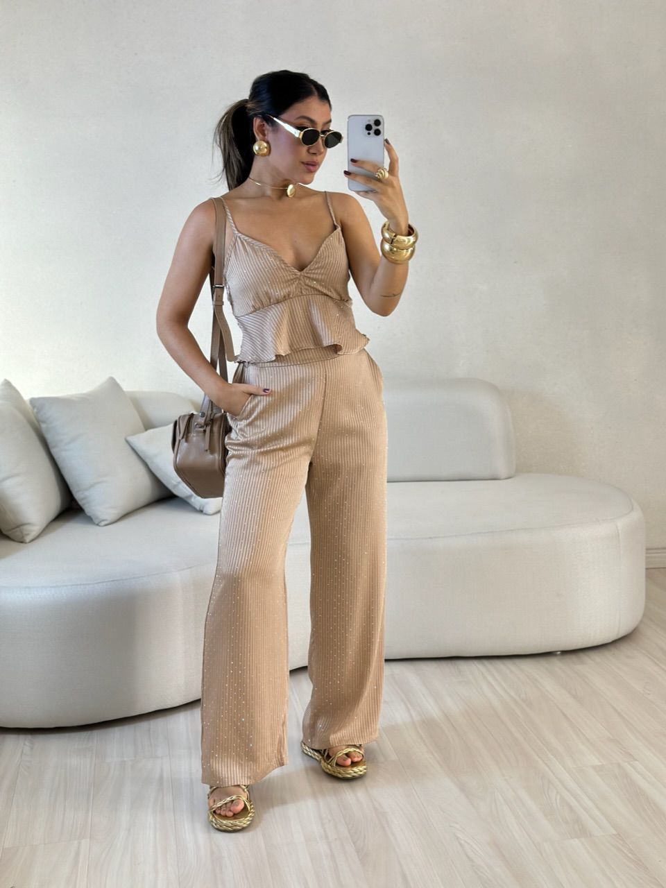 CONJUNTO ARIANE BRILHO NUDE