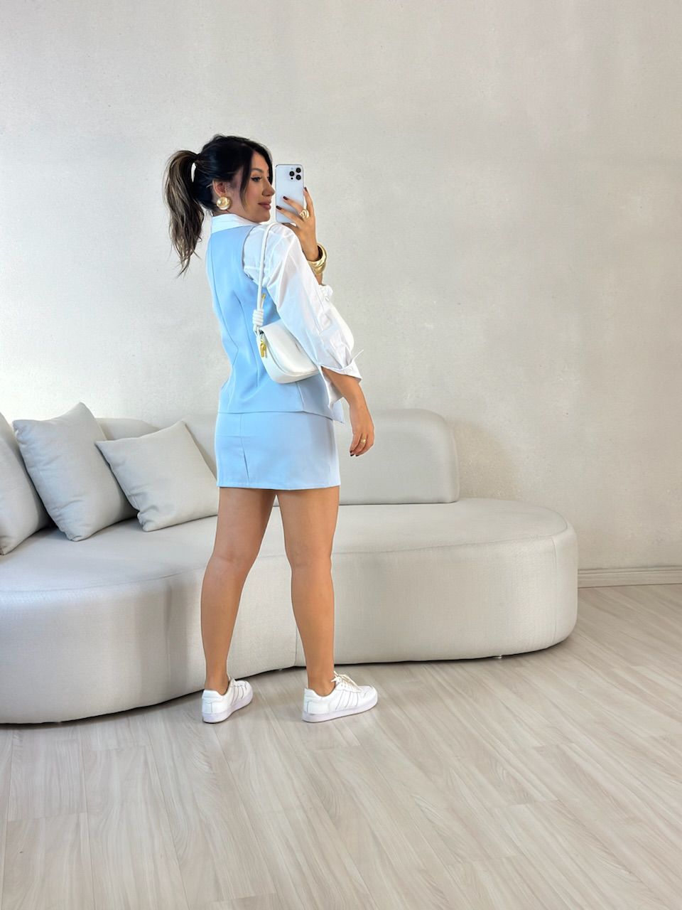 CONJUNTO REBECA SAIA BABY BLUE
