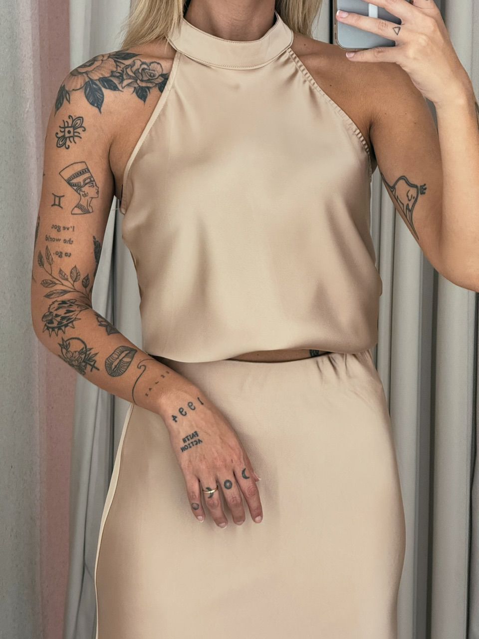 CONJUNTO GIORGIA ACETINADO NUDE