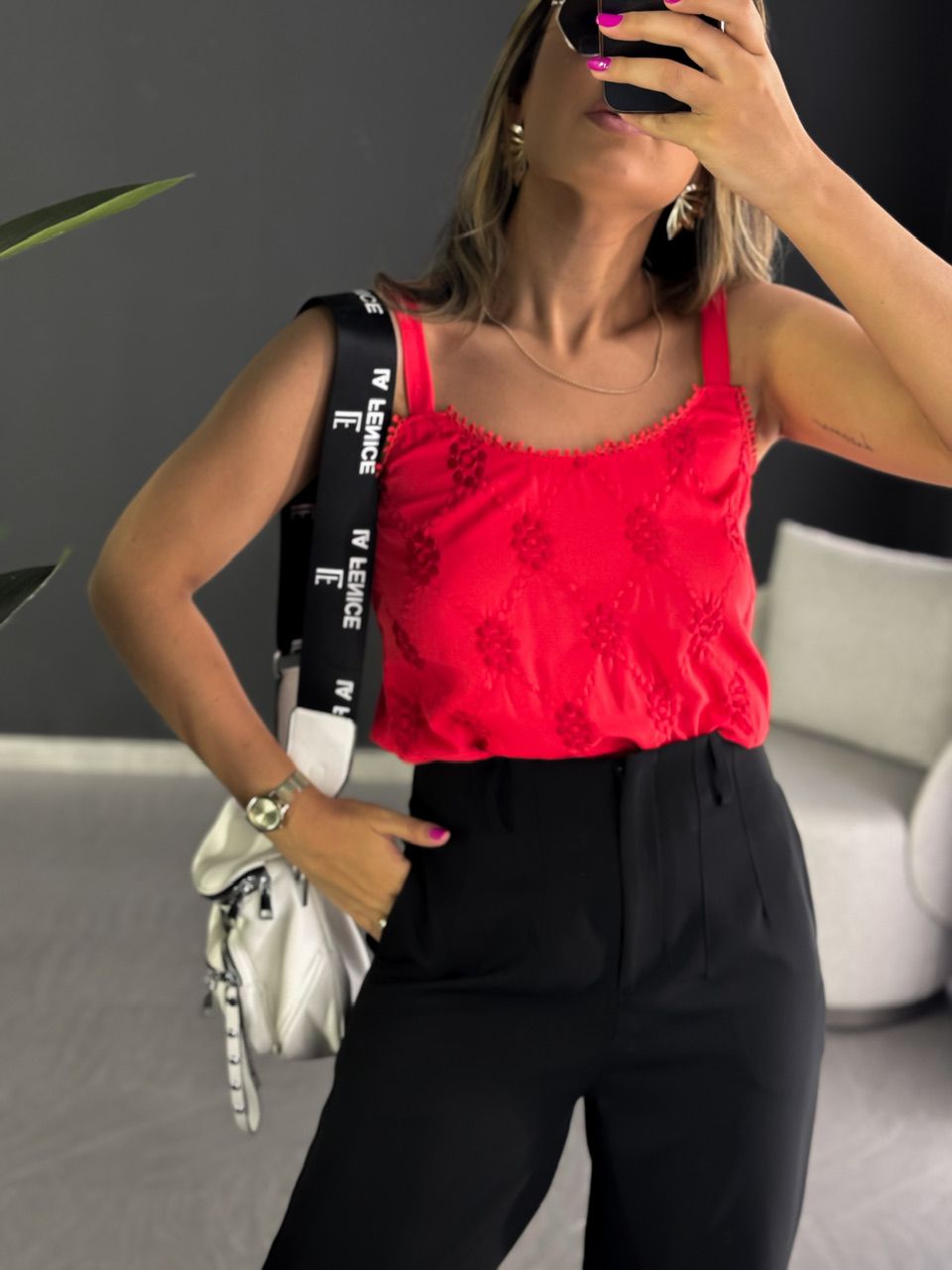 BLUSA LIZ ALÇA VERMELHA