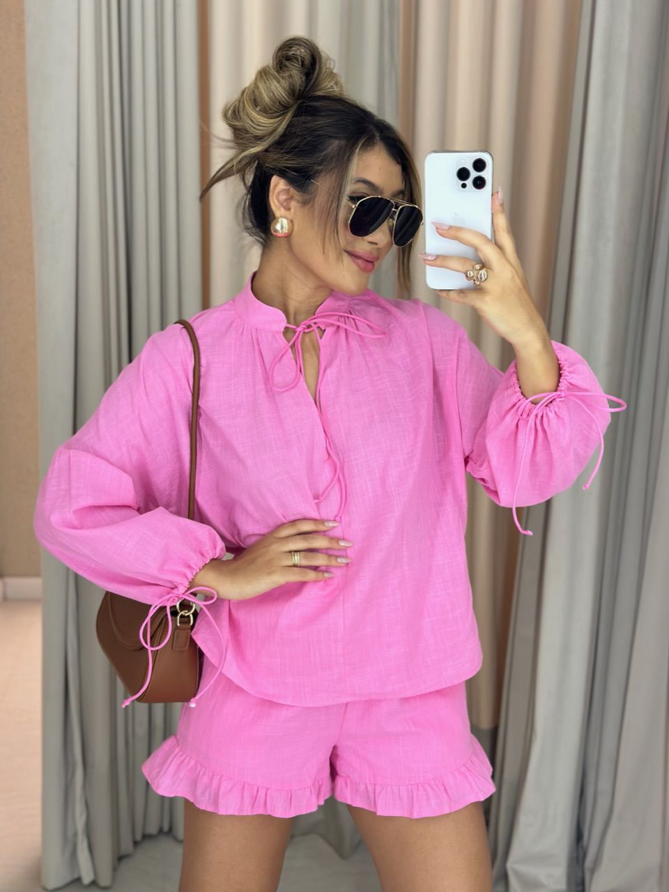 CONJUNTO STEFANI BATA ROSA