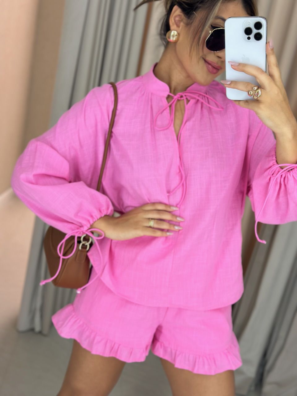 CONJUNTO STEFANI BATA ROSA