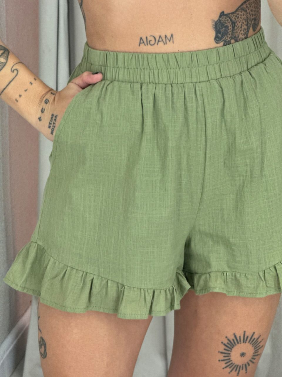 CONJUNTO STEFANI BATA VERDE
