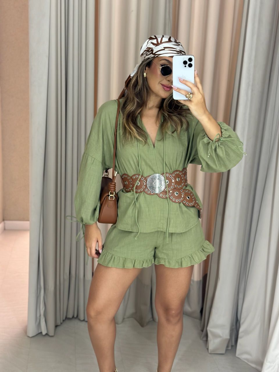 CONJUNTO STEFANI BATA VERDE