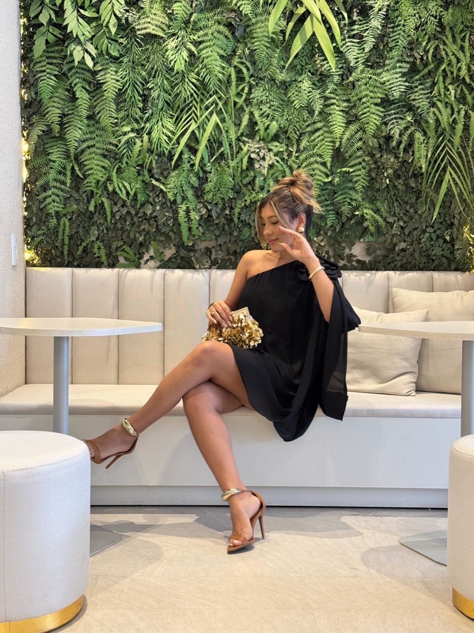 VESTIDO IOLANDA FLOR PRETO