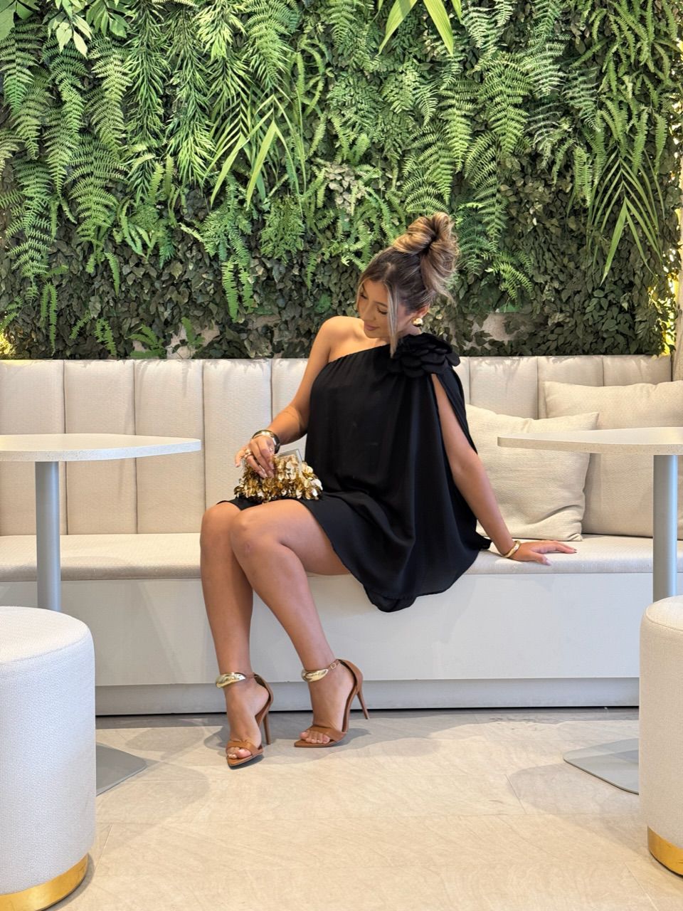 VESTIDO IOLANDA FLOR PRETO
