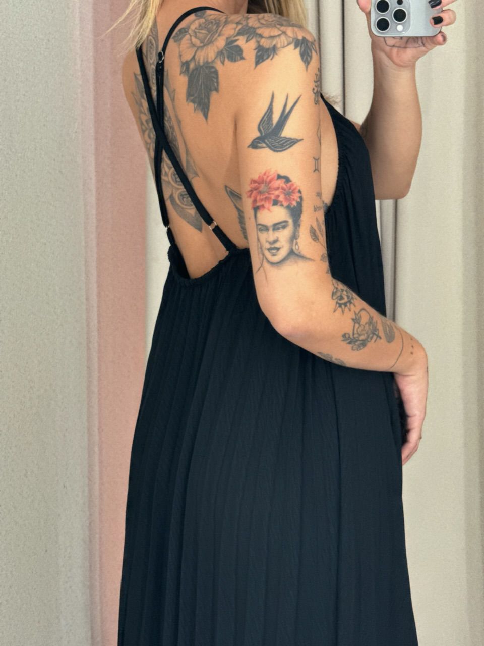 VESTIDO KARLA PLISSADO preto