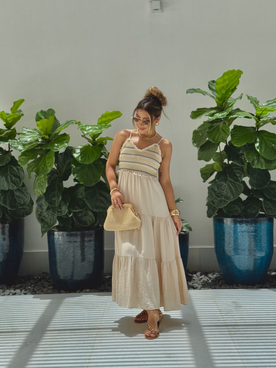 VESTIDO YASMIN ALÇA AREIA