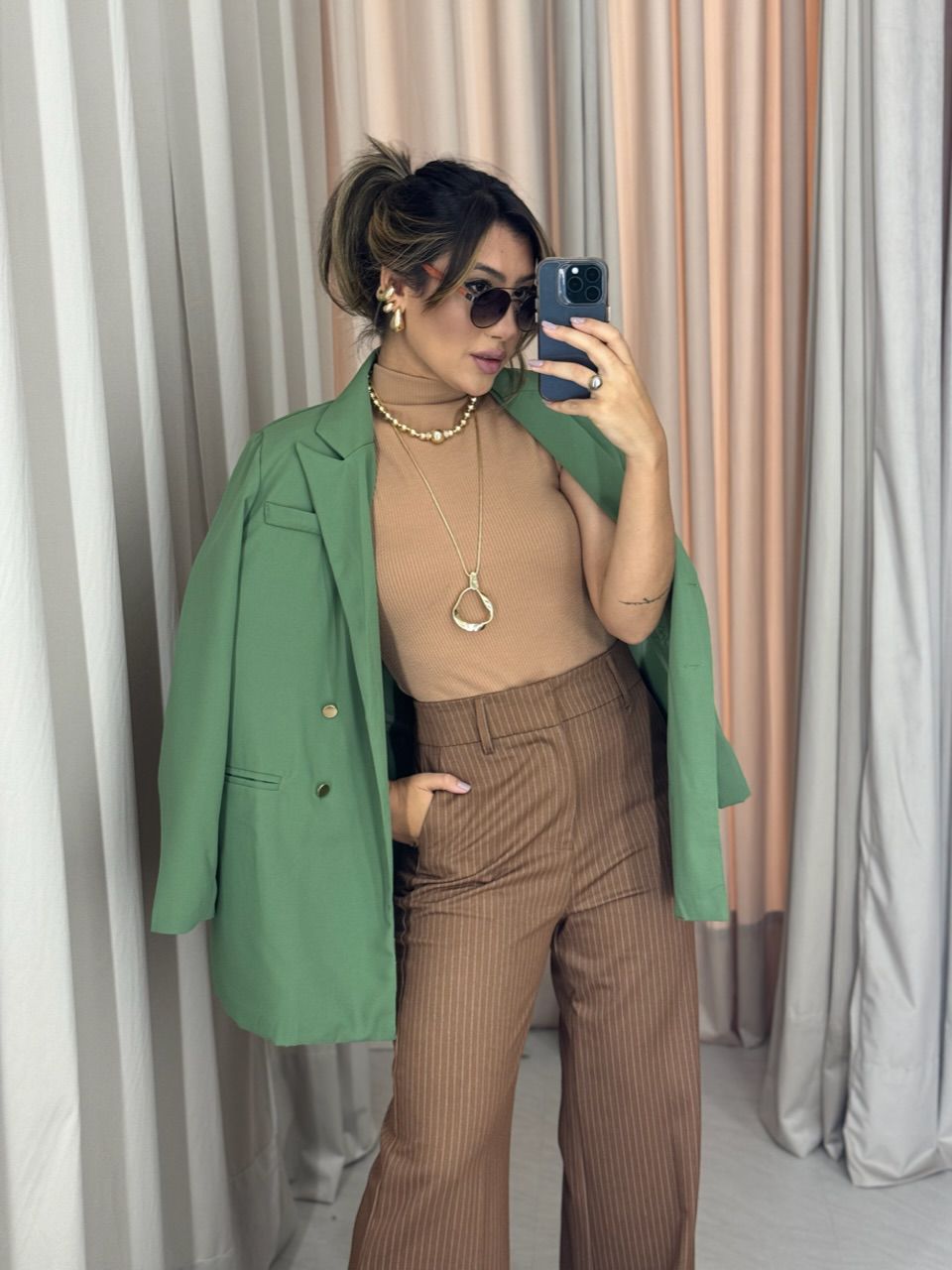 BLAZER JASMIN ALFAIATARIA VERDE