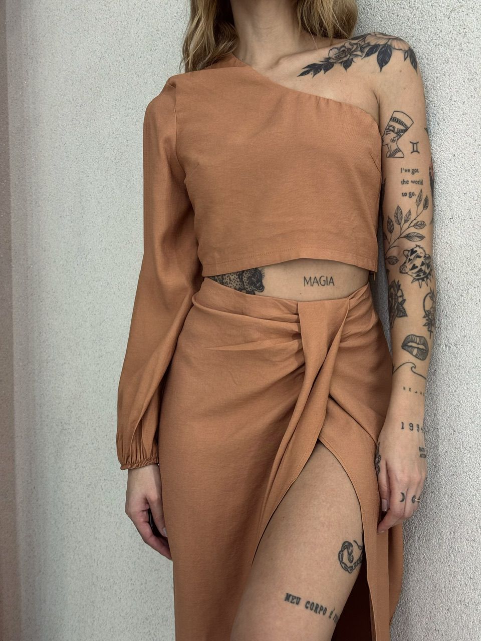 CONJUNTO CAROLINA NULA MANGA CARAMELO
