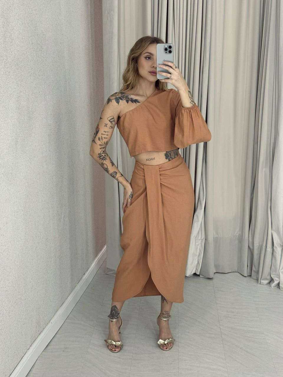 CONJUNTO CAROLINA NULA MANGA CARAMELO