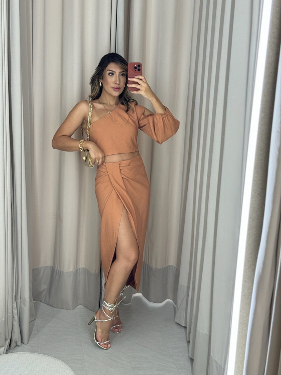 CONJUNTO CAROLINA NULA MANGA CARAMELO
