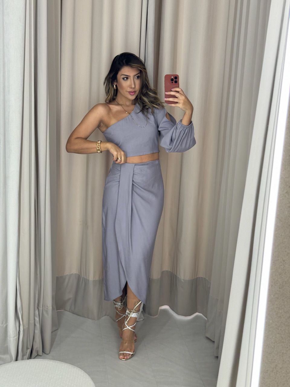 CONJUNTO CAROLINA NULA MANGA CINZA - 0051650091 - CAROLLA FERRARO