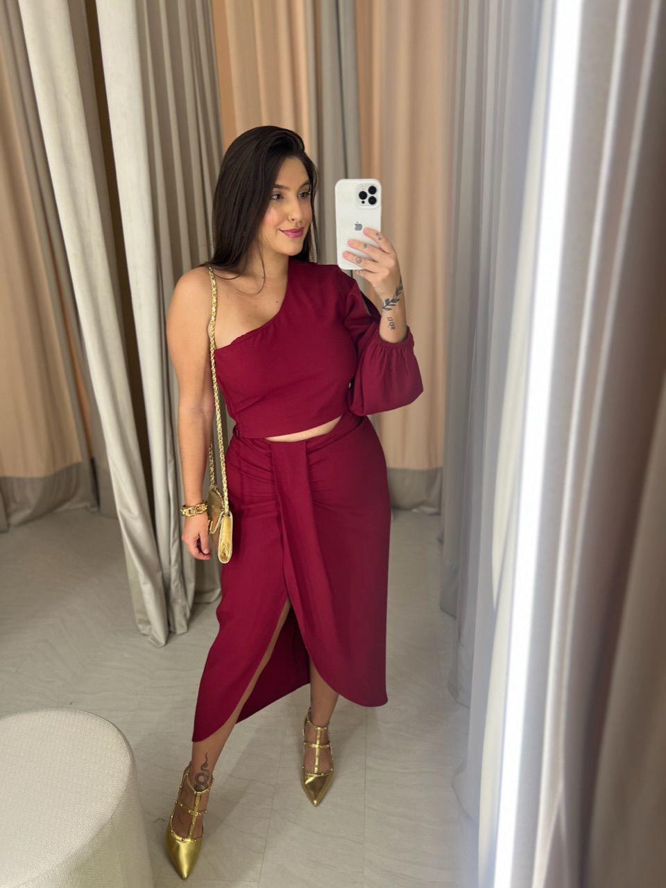 CONJUNTO CAROLINA NULA MANGA CHERRY RED