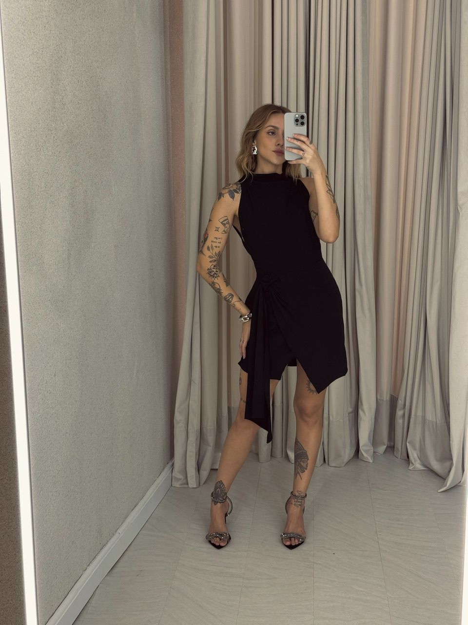 VESTIDO LETÍCIA FRENTE ÚNICA PRETO