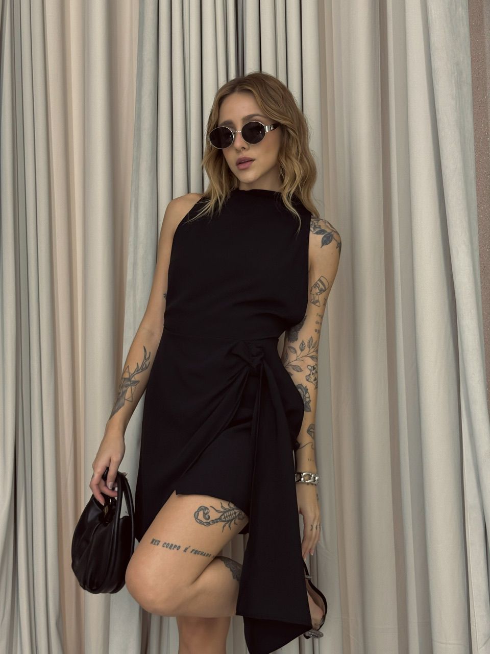 VESTIDO LETÍCIA FRENTE ÚNICA PRETO